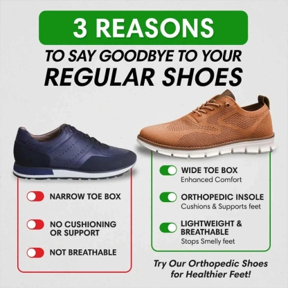 🔥60% OFF TODAY🔥Men's Fashion Orthopedic Shoes - Improve Posture and Get Rid of Painless Walking and Standing