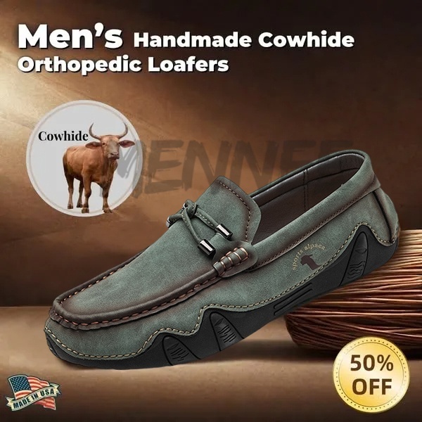 Last Day 70% OFF🔥⏱️Christmas Promotion⏱️🔥Men's genuine calfskin leather Slip-On Loafers