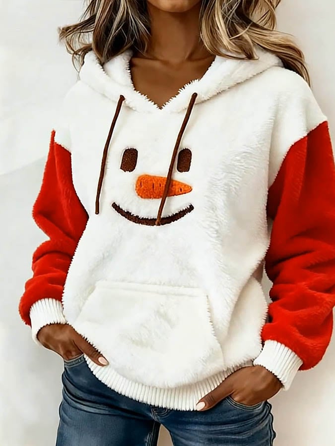 Women's Christmas Color Block Sweatshirt