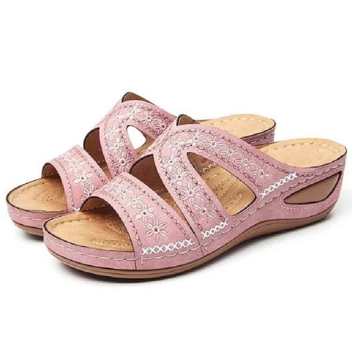 2025 Women’s Premium Orthopedic Open Toe Wedge Sandals Slippers