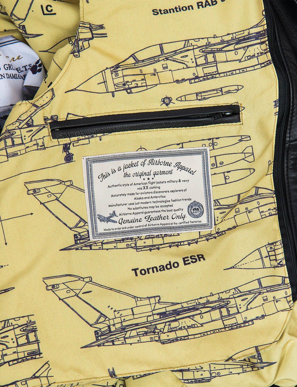 (NEW ARRIVALS) A-2 FLIGHT LEATHER JACKET WITH LINER BLACK