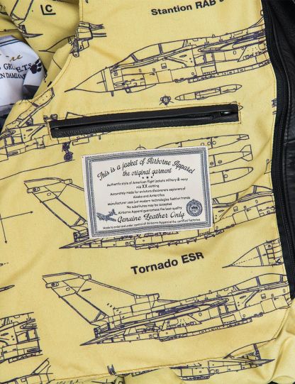 (NEW ARRIVALS) A-2 FLIGHT LEATHER JACKET WITH LINER BLACK