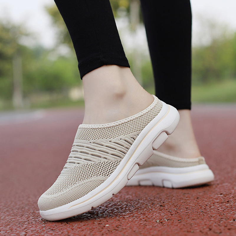 WOMEN'S BREATHABLE SOFT SOLE CASUAL HALF SLIPPERS