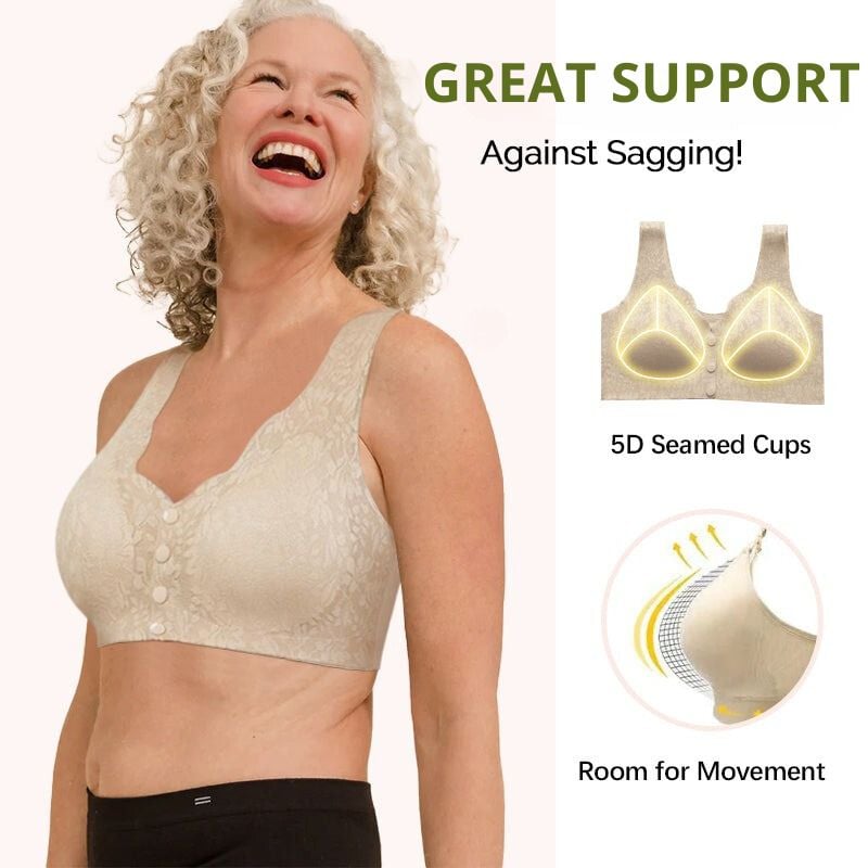 Front-Open Wire-Free Bra for Middle-Aged and Elderly