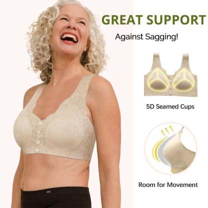Front-Open Wire-Free Bra for Middle-Aged and Elderly