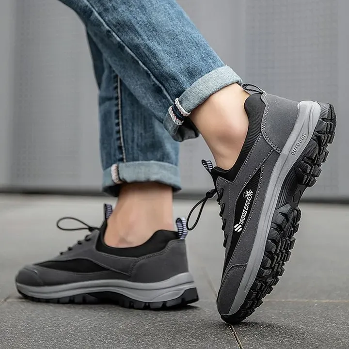 (👨‍⚕️Medical Certified Seal®️) Men's Hiking Sneakers: Waterproof Orthopedic Shoes (Eases Foot Pain)