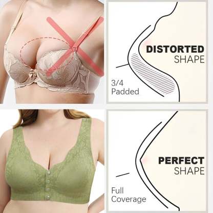 Front-Open Wire-Free Bra for Middle-Aged and Elderly