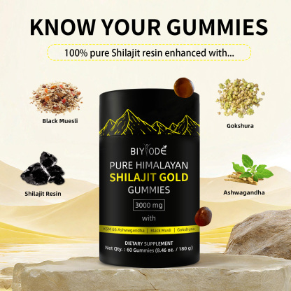 (🔥Last day for Free Shipping) Pure Himalayan Shilajit Gummies | With Ashwagandha,Gokshura | Doctor Recommended