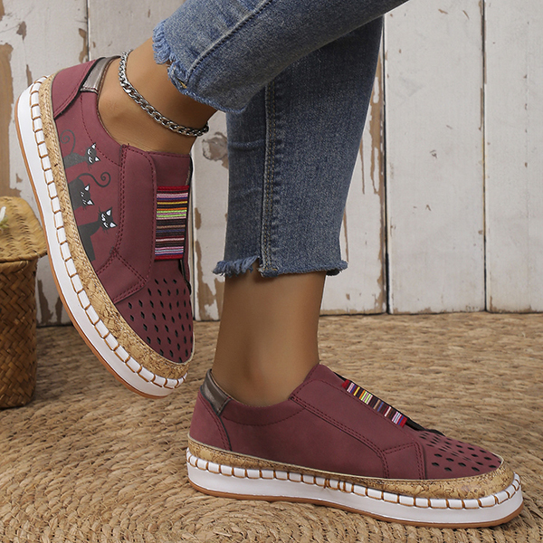 🔥LAST DAY 70% OFF - Women Comfortable Hollow Lightweight Low Top Slip On