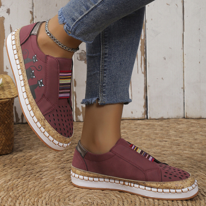 🔥LAST DAY 70% OFF - Women Comfortable Hollow Lightweight Low Top Slip On