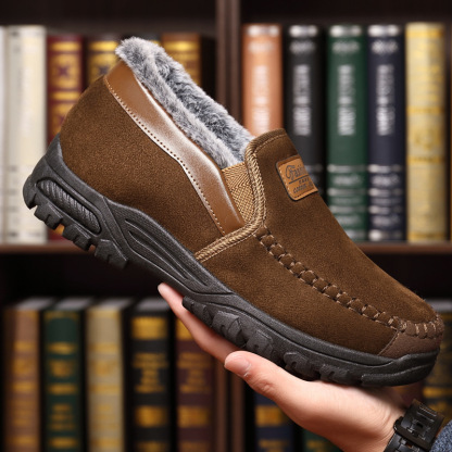 ✨70% OFF Today✨Men's Good Arch Support Outdoor Warm Lightweight Walking Slip On Sneakers