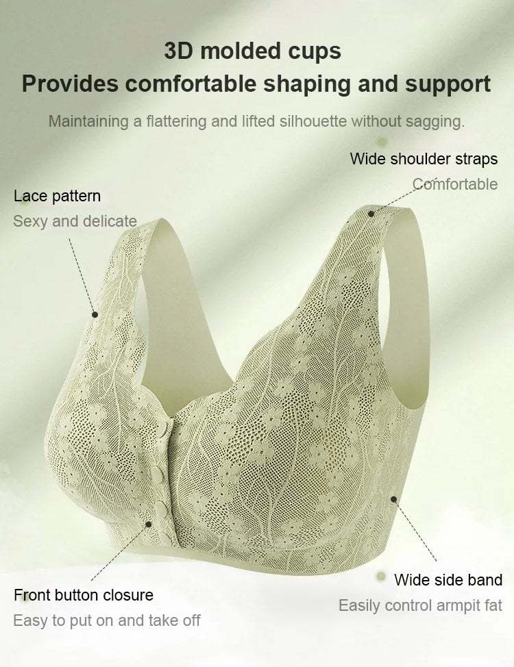 Front-Open Wire-Free Bra for Middle-Aged and Elderly