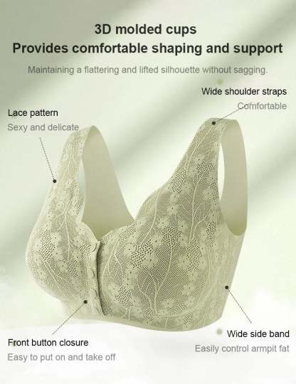 Front-Open Wire-Free Bra for Middle-Aged and Elderly