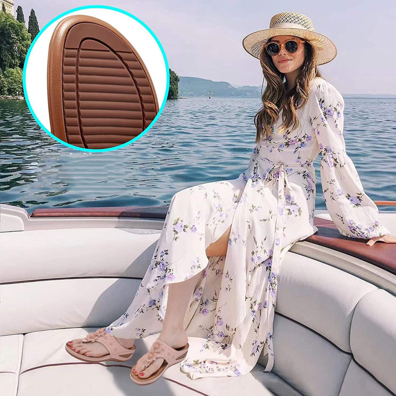 😍Last Day 49% OFF😍 Womens Arch Support Flip Flops Slides Slippers Comfy Walking Sandals