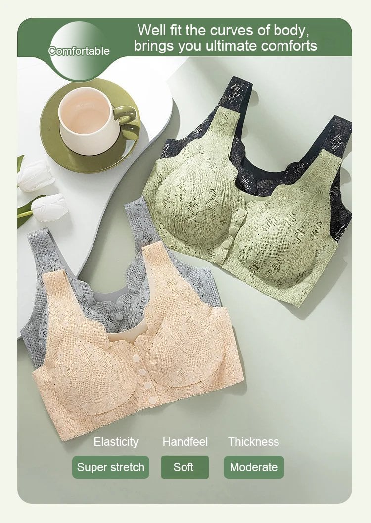 Front-Open Wire-Free Bra for Middle-Aged and Elderly