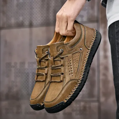 Men's Leather Casual Outdoor Hiking Sneakers