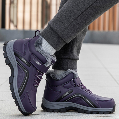 WOMEN'S COMFORTABLE FLEECE HIGH TOP PLATFORM CASUAL SHOES