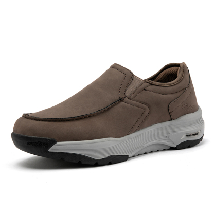 MEN'S COMFORTABLE GENUINE LEATHER SNEAKERS WITH ARCH SUPPORT AND SHOCK ABSORPTION