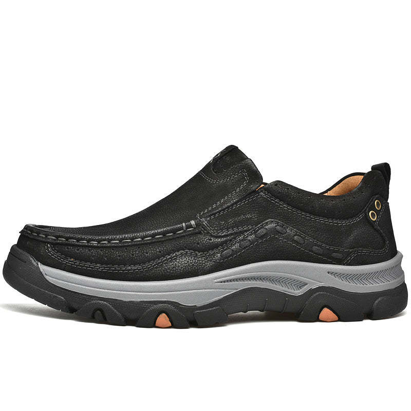 Sinarey®— Mens Slip On Leather Casual Walking Shoes