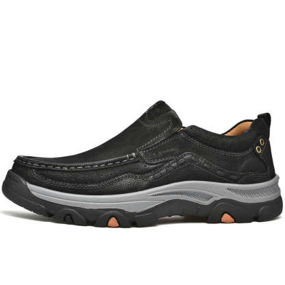 Sinarey®— Mens Slip On Leather Casual Walking Shoes