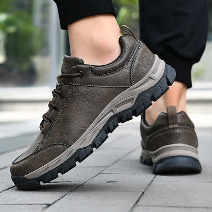 ⏰Promotion - 50% OFF🔥Mesmee® Men's Genuine Leather Sneakers - Arch Support, Shock-Absorbing Comfort