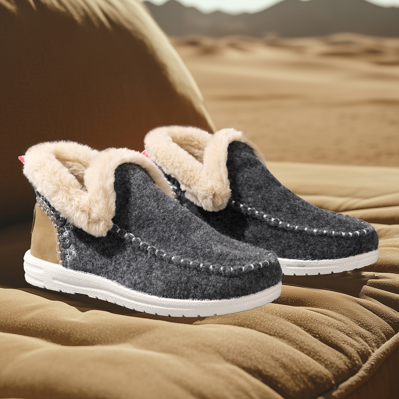 OrthoComfy Denny Wool Faux Shearling Boots