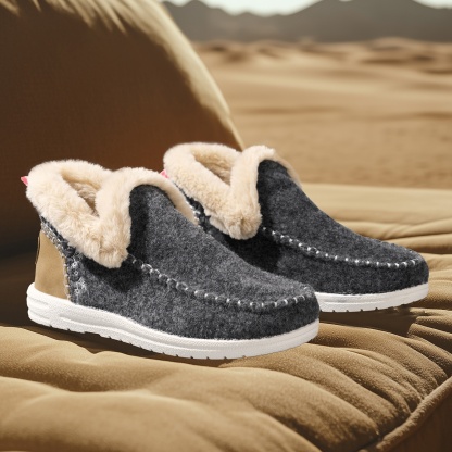 OrthoComfy Denny Wool Faux Shearling Boots