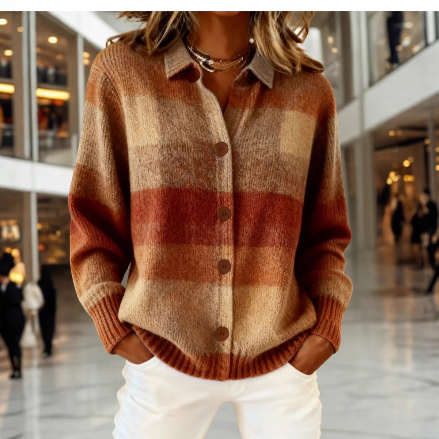 Elise™ - Everlasting Check Cardigan