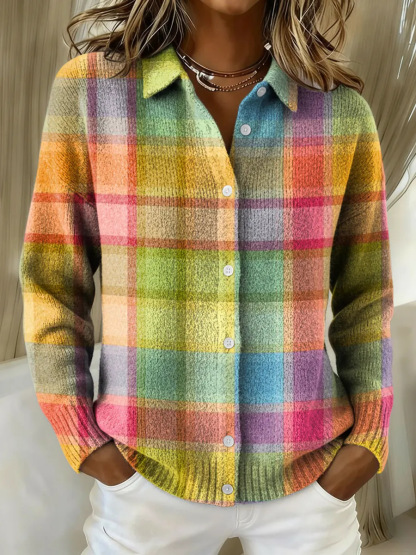 Elise™ - Everlasting Check Cardigan