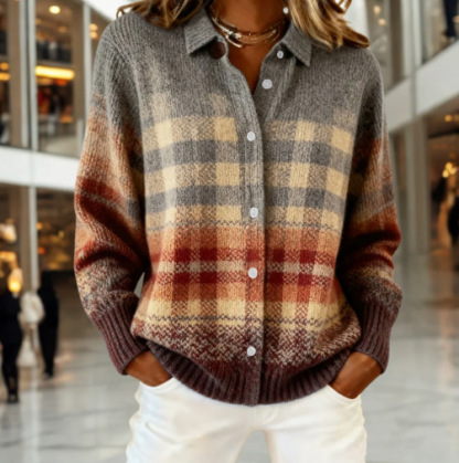 Elise™ - Everlasting Check Cardigan
