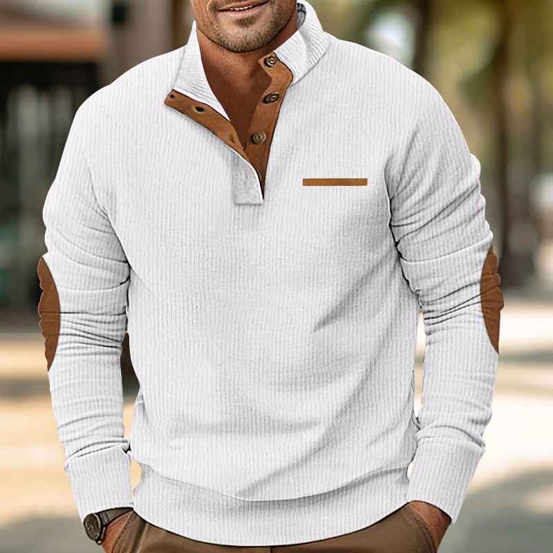 2023 Men's Outdoor Casual Stand Collar Long Sleeve Sweatshirt