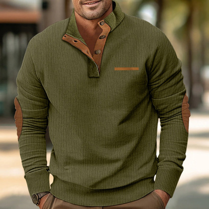 2023 Men's Outdoor Casual Stand Collar Long Sleeve Sweatshirt
