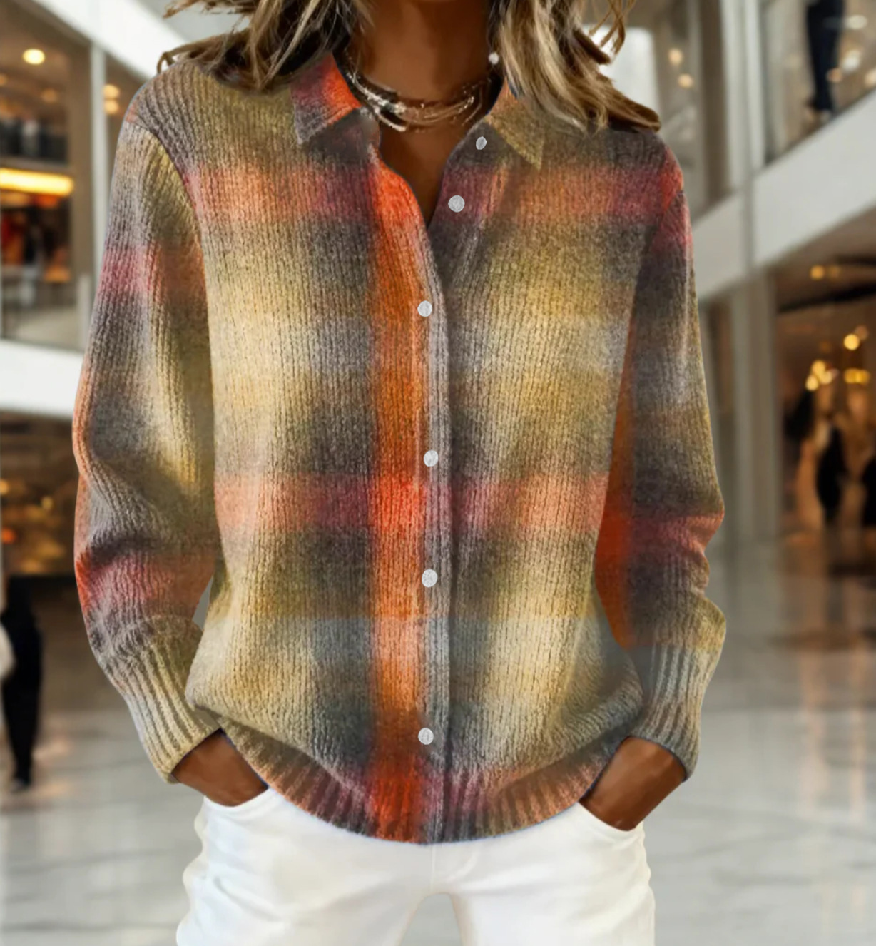 Elise™ - Everlasting Check Cardigan