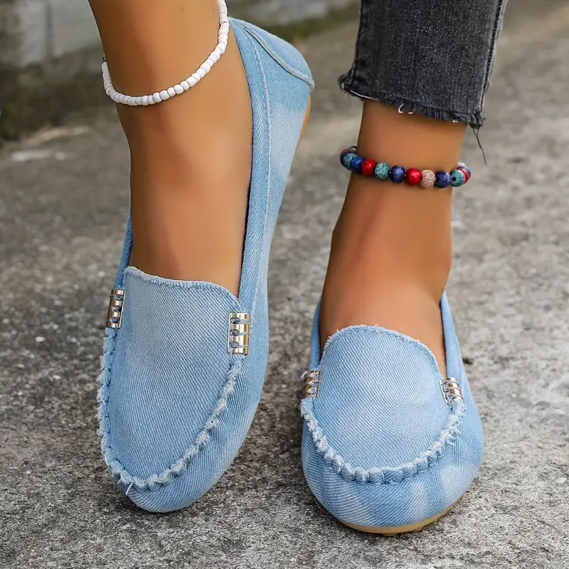 Rayootd's Round-Toe Flats,Breathable Orthopedic Slip On Walking Shoes
