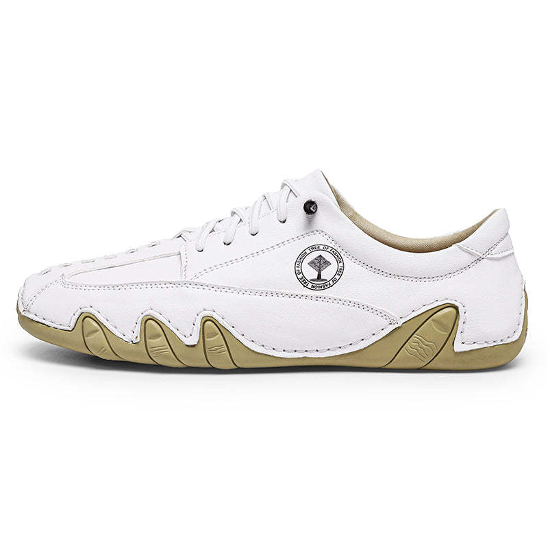 (⏰NOW ON: 53% OFF Independence Day Sale! 🔥)Mens Casual Shoes Summer Breathable Sneakers Loafers Walking Shoes Hand Made Lace-Up Leather Dress Flats Shoes for Driving Business Working Office