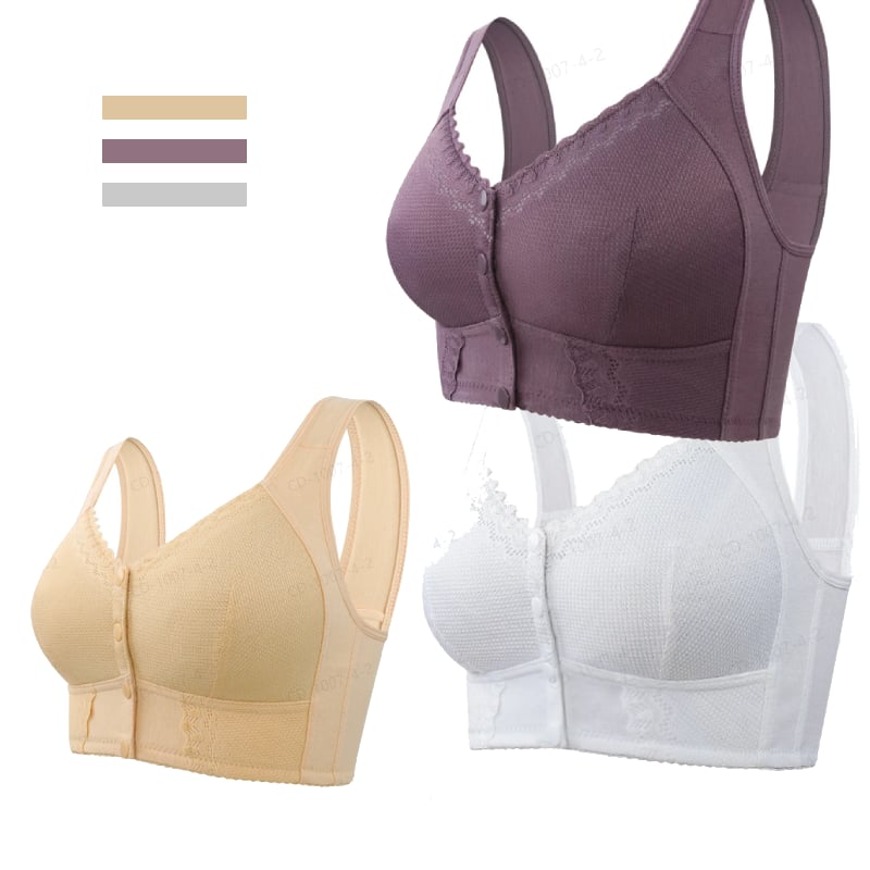 🌹Mother Day's Limited Sale Buy 1 Get 3 Packs🌹2024 New Front Closure Breathable Bra for Seniors