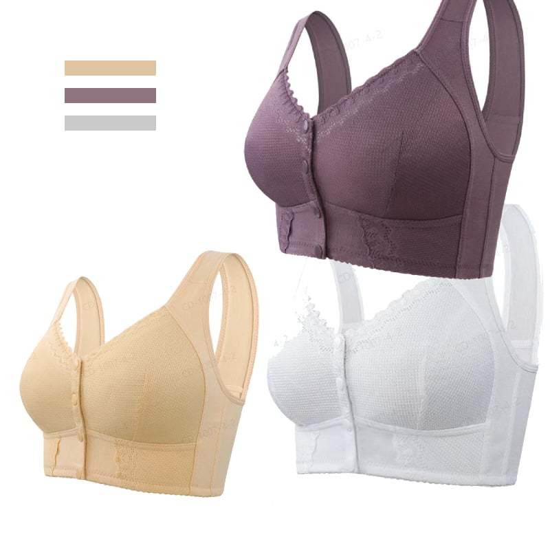 🌹Mother Day's Limited Sale Buy 1 Get 3 Packs🌹2024 New Front Closure Breathable Bra for Seniors