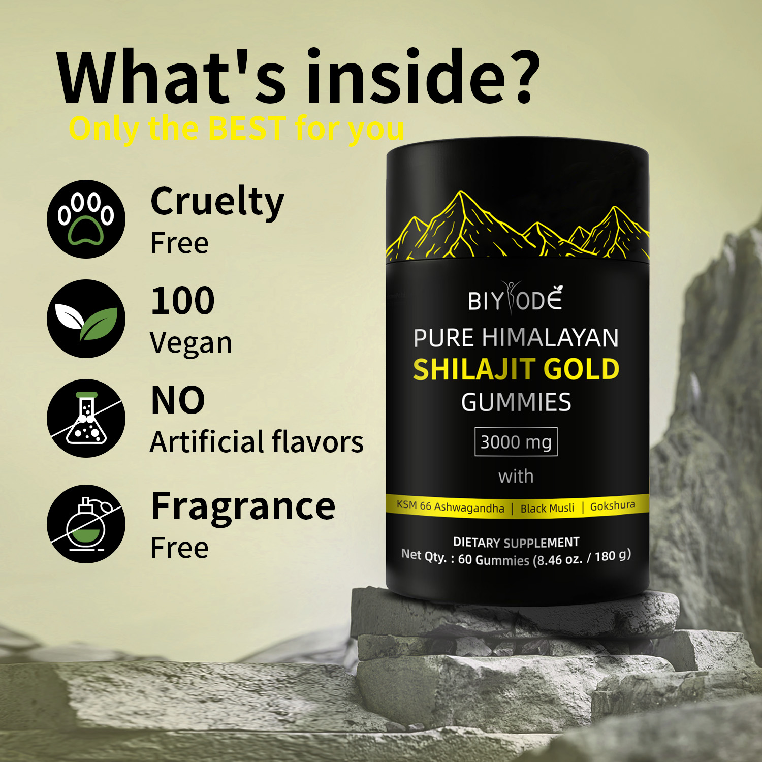 (🔥Last day for Free Shipping) Pure Himalayan Shilajit Gummies | With Ashwagandha,Gokshura | Doctor Recommended