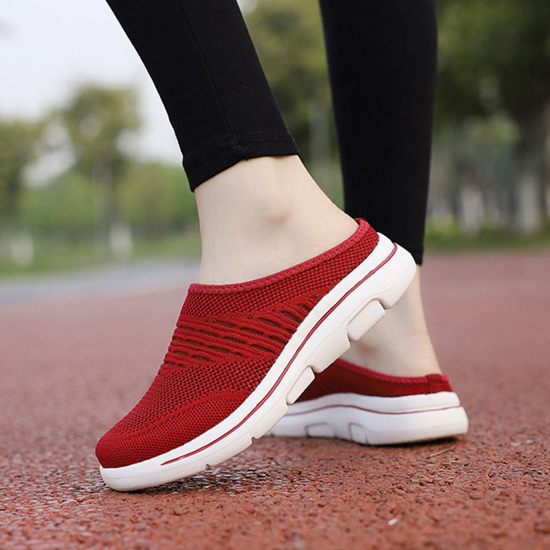 WOMEN'S BREATHABLE SOFT SOLE CASUAL HALF SLIPPERS