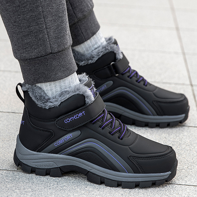 WOMEN'S COMFORTABLE FLEECE HIGH TOP PLATFORM CASUAL SHOES