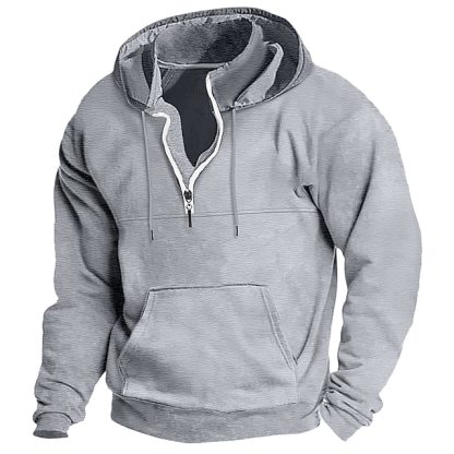 Men's Hoodie Quarter Zip Hoodie Tactical Streetwear Cool Casual Spring &  Fall Clothing