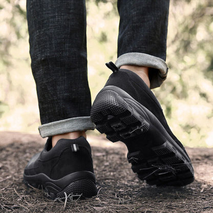 🔥Bestseller - Men Outdoor Waterproof Leather Suede Shoes Casual Walking Hiking Shoes