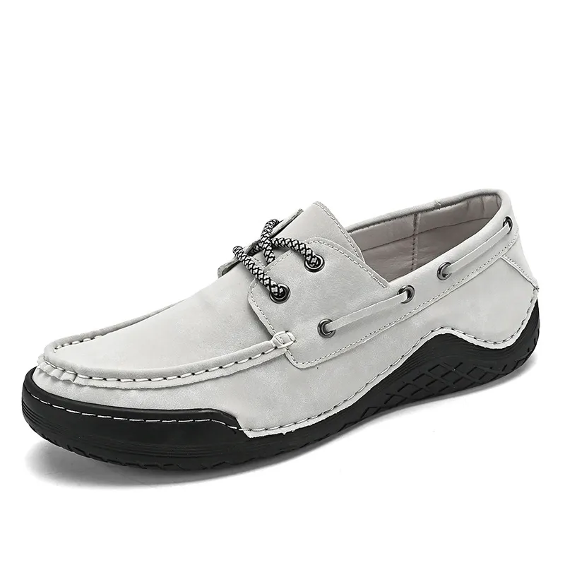 Spring Handmade Color Matching Casual Retro Suede Leather Shoes- Limit