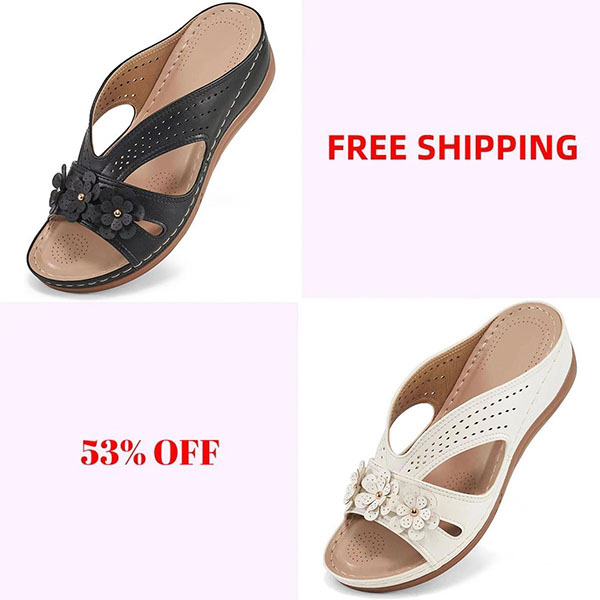 🔥Last Day Promotion 50% OFF - Women's Flowers Decor Arch Support Sandals