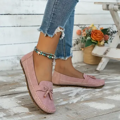 🔥Last Day Promotion 50% OFF - Women's Comfortable Soft Vintage Style Bow Embellished Loafers