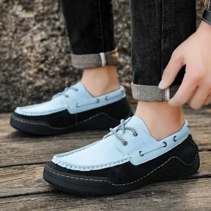 Spring Handmade Color Matching Casual Retro Suede Leather Shoes- Limited 50% off Sale