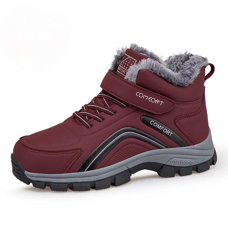 WOMEN'S COMFORTABLE FLEECE HIGH TOP PLATFORM CASUAL SHOES