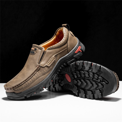 (🔥New Year Clearance sale - 50% OFF) Men's Non-slip Walking Leather Lightweight Breathable Casual Loafers