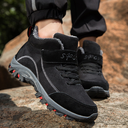 MEN'S COMFORTABLE LINED FLEECE ARCH SUPPORT SNEAKERS