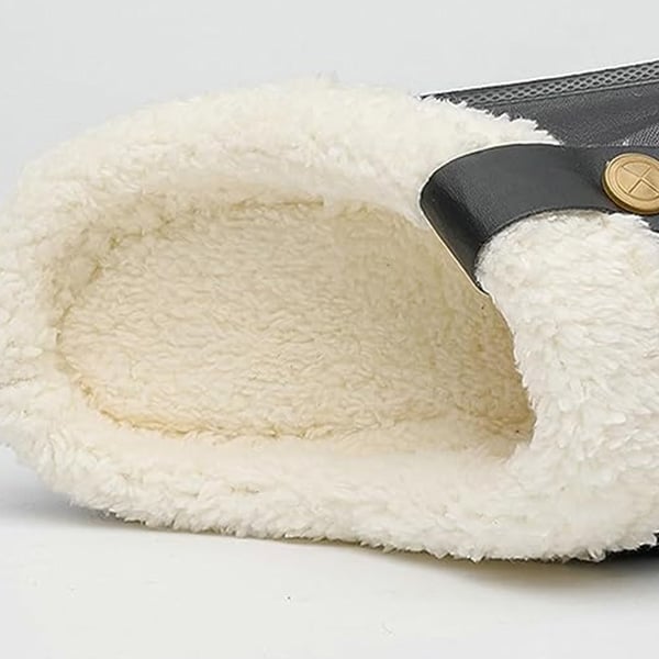Men's Comfort Winter Warm Fleece Lined Mules Slippers Waterproof Indoor Outdoor Non-slip House Shoes